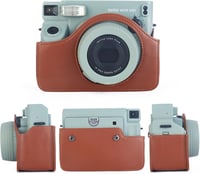 Leebotree Fujifilm Instax Wide 400 bőr tok barna, állítható pánt 4