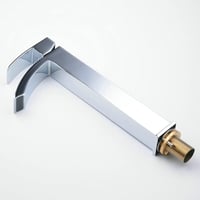 Leekayer Fürdőszobai Mosdó Csaptelep Vízesés Kifolyó Króm Bevonattal Egylyukú Szerelés Modern Design Cink Anyag 8