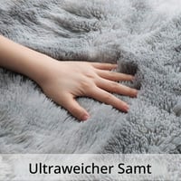 Leesentec puha hosszú szálas shaggy szőnyeg gyerekszobába csúszásgátló nagy méret 200 x 250 cm szürke-fehér nappali hálószoba 4