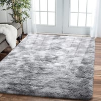 Leesentec puha hosszú szálas shaggy szőnyeg gyerekszobába csúszásgátló nagy méret 200 x 250 cm szürke-fehér nappali hálószoba 1