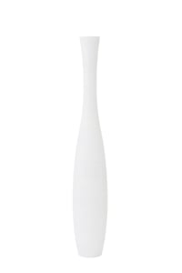 Podlahová váza Leewadee na kvety alebo pampovú trávu, výška 105 cm, biela, živica 3