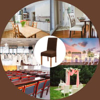 Leeyunbee Nyújtható Székhuzat Szett 4 db - Sötétbarna, Levehető, Mosható, Modern Védőhuzat Étkezőszékekhez, Esküvőre, Rendezvényekre, Éttere 6