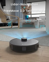 Robotický vysávač Lefant M1G s funkciou mopovania, LiDAR navigácia, 5500 Pa, 200 minút prevádzky, viacúrovňové mapovanie, zakázané zóny, zvieracie chlpy, koberce a tvrdé podlahy 3