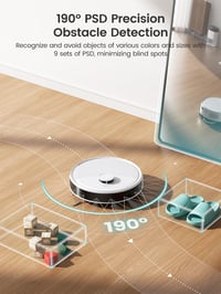 Lefant M3 Gen2 robotski usisavač s funkcijom brisanja, 12000 Pa, LiDAR navigacija, automatsko pražnjenje spremnika za prašinu, detekcija prepreka, podrška za više etaža 8
