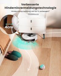 Lefant M320 Robotporszívó Felmosó Funkcióval, 6000Pa Szívóerő, Akadályfelismerés, Szőnyegérzékelés, Tiltott Zónák, App/Alexa Vezérlés, Állati Szőr és Haj ellen 2