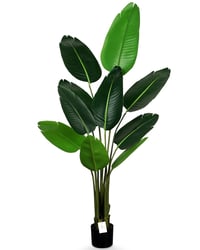 Leflos 150 cm Umjetna biljka Rajska ptica cvijet s 10 podesivih listova - Vjerodostojna Strelitzia Reginae unutarnja dekoracija za ured, dom 2