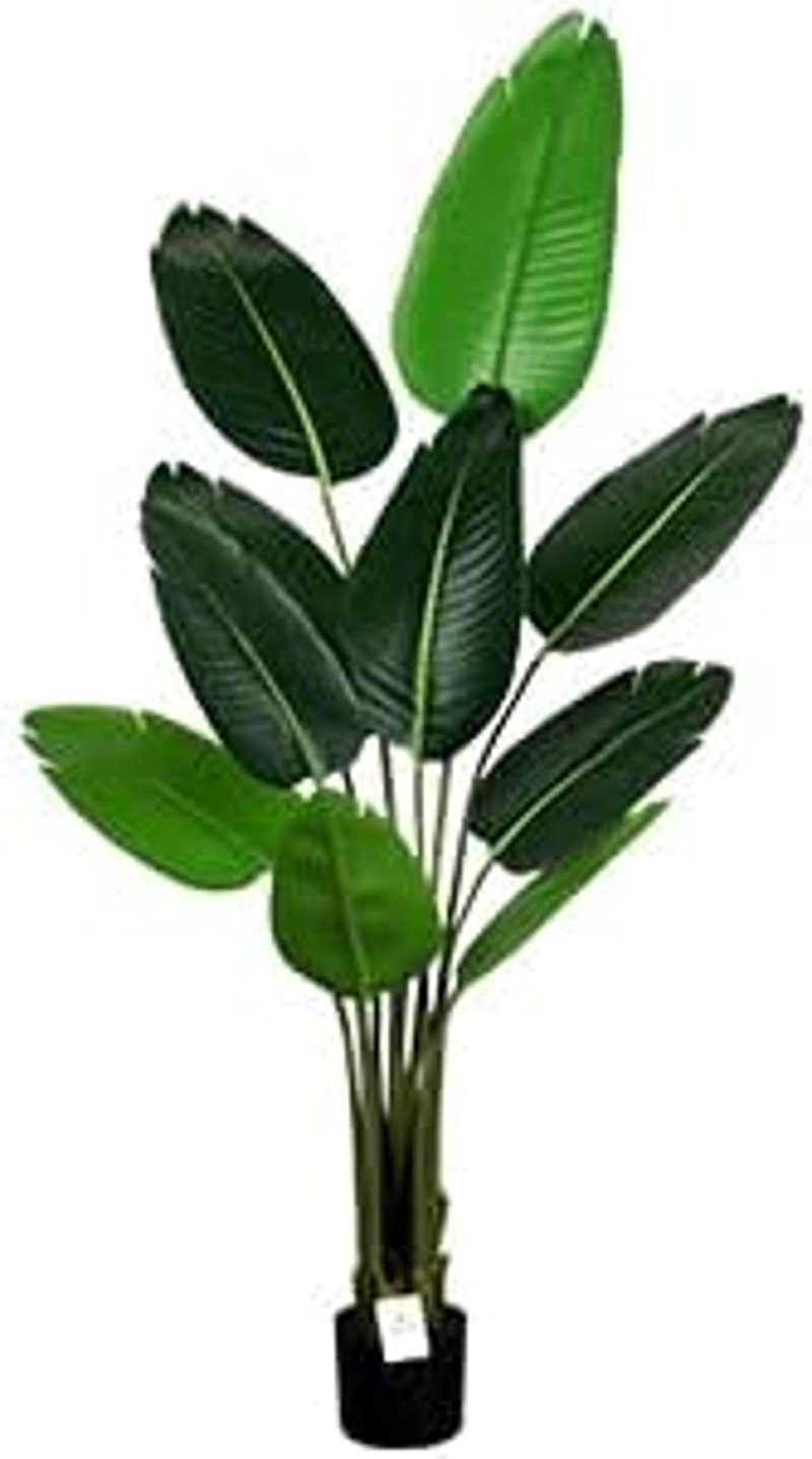 Leflos 150 cm Műnövény Paradicsommadár Virág 10 Állítható Levéllel - Élethű Strelitzia Reginae Beltéri Dekoráció Irodába, Otthonba