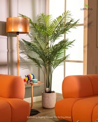 Leflos 150 cm Műpálma Dypsis Lutescens - Beltéri Dekorációs Növény 13 Állítható Törzzsel Irodába, Otthonba, Üzletbe - Élethű Műnövény Fekete 2