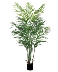 Leflos 150 cm Umjetna palma Dypsis Lutescens - Sobna dekorativna biljka s 13 podesivih stabljika za ured, dom, poslovni prostor - Vjerodostojna umjetna biljka Crna 1