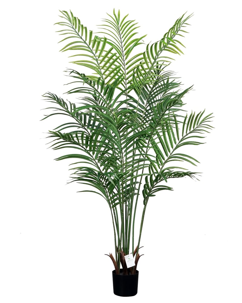 Leflos 150 cm Umjetna palma Dypsis Lutescens - Sobna dekorativna biljka s 13 podesivih stabljika za ured, dom, poslovni prostor - Vjerodostojna umjetna biljka Crna