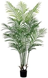 Leflos 150 cm Műpálma Dypsis Lutescens - Beltéri Dekorációs Növény 13 Állítható Törzzsel Irodába, Otthonba, Üzletbe - Élethű Műnövény Fekete 8