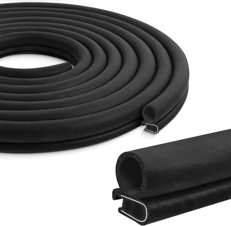 Lefunom 3m Univerzális Ajtótömítés Gumiszalag Autó Hajó Lakóautó Karavánhoz Fekete - 3 m, Side seal
