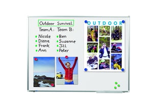 Legamaster Premium Plus magnetická biela tabuľa s nástenným drážkovým systémom 90 x 120 cm