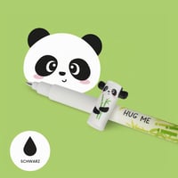 Sada 4 vymazateľných gélových pier LEGAMI – dinosaurus, medvedík, panda, lama – čierna, modrá, zelená, červená – termosenzitívny atrament – šírka hrotu 0,7 mm 6