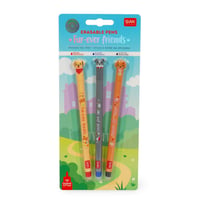 Sada mazateľných gélových pier LEGAMI Fur-ever Friends – 3 ks, 0,7 mm, čierne, modré, červené, s termocitlivým atramentom 6