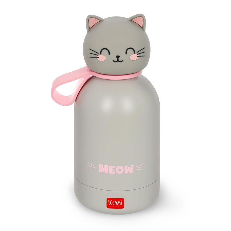 LEGAMI Hot & Cold BFF Kitty gyerek kulacs, 310 ml, dupla falú 18/8 rozsdamentes acél, légmentes zárás, 12 óra meleg és 24 óra hideg megőrzés