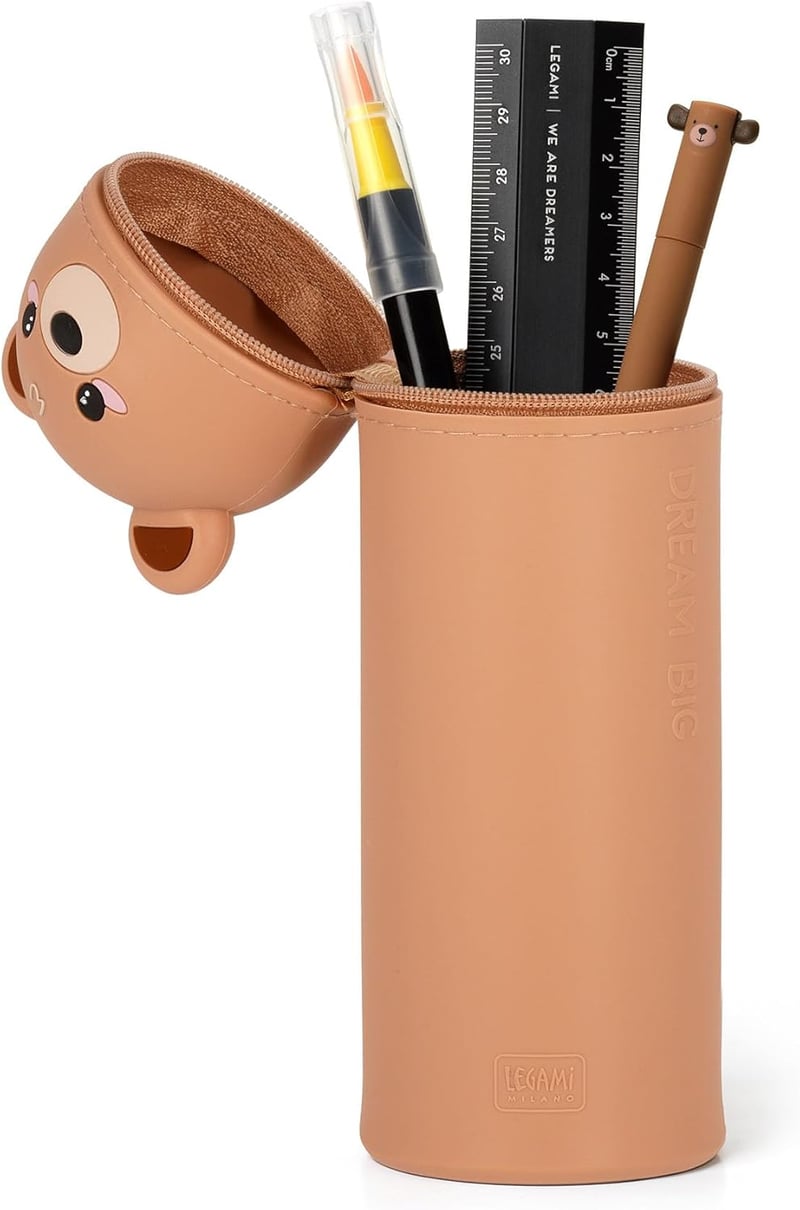 Legami Kawaii 2in1 szilikon tolltartó ceruza tartó reißverschluss