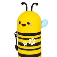Legami Kawaii Bee silikónový peračník a stojan na perá 2 v 1 so zipsom – 18,5 cm 4