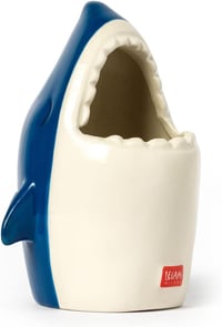 LEGAMI Kerámia Tolltartó Cápa Motívum 12,5x7,5 cm Kézzel Festett - SHARK 3