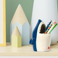LEGAMI Kerámia Tolltartó Cápa Motívum 12,5x7,5 cm Kézzel Festett - SHARK 2