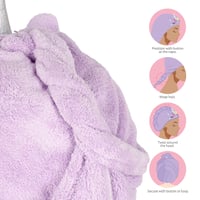 LEGAMI Love My Hair turban na vlasy - Rýchloschnúci uterák na vlasy z mikrovlákna, super absorpčný, na gombík, so vzorom jednorožca 3