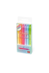 Set 6 markere fluorescente ștergătoare Legami Magic Highlighters, vârf dublu, galben, portocaliu, roșu, violet, albastru deschis, verde 5