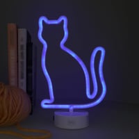 Legami Neon Effect LED stolna svjetiljka - It's a Sign Kitty - s USB Type-C kabelom, dvostruko napajanje 1