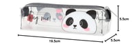 Priehľadný peračník LEGAMI Panda, 19,5 x 5,5 cm, so zipsom, priestranný, materiál TPU 3
