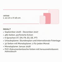 Denný diár Legami Panda Fotós 2026-2027 – 16-mesačný, september 2026 – december 2027, gumičkové zatváranie, papier s certifikátom FSC, 12x18 cm 6