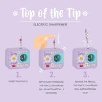 Elektrické strúhadlo Legami Top of the Tip s motívom sedmokrásky a zásobníkom 2