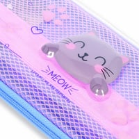 Penar LEGAMI Wonderwow Kitty – 2 compartimente, suport interior pentru pixuri și buzunar cu plasă, cu fermoar, 23x11x5 cm 4