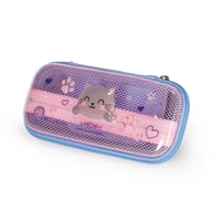 Penar LEGAMI Wonderwow Kitty – 2 compartimente, suport interior pentru pixuri și buzunar cu plasă, cu fermoar, 23x11x5 cm 2