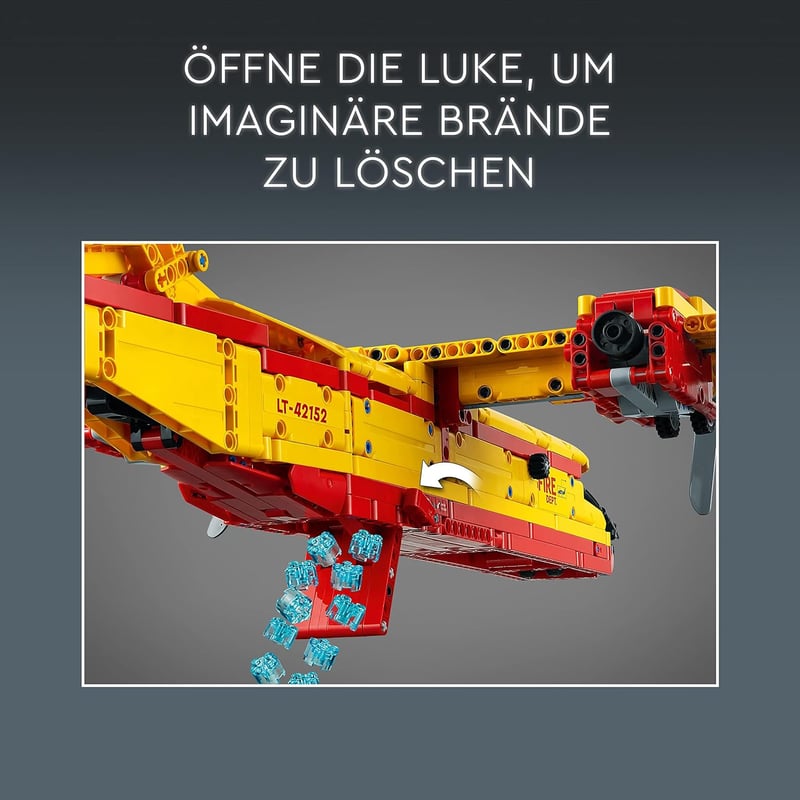 LEGO 42152 Technic Tűzoltórepülő - 1134 darabos építőjáték 10+ éves gyerekeknek, kreatív szobadísz és ajándékötlet