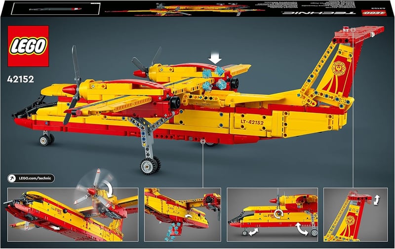 LEGO 42152 Technic Tűzoltórepülő - 1134 darabos építőjáték 10+ éves gyerekeknek, kreatív szobadísz és ajándékötlet