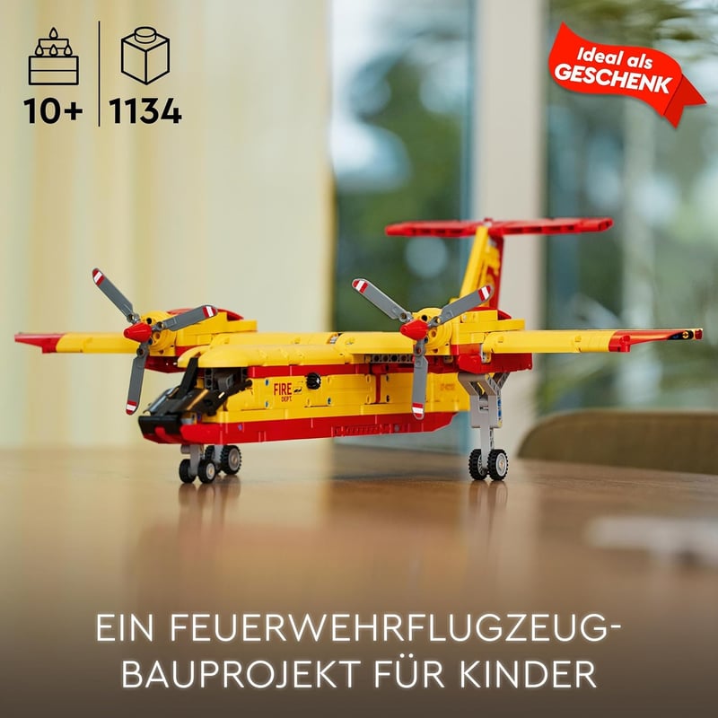 LEGO 42152 Technic Tűzoltórepülő - 1134 darabos építőjáték 10+ éves gyerekeknek, kreatív szobadísz és ajándékötlet