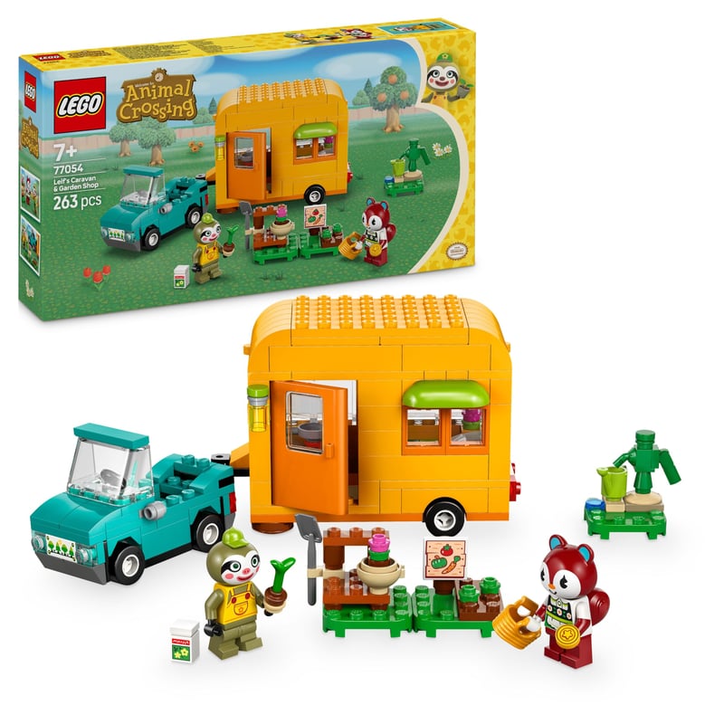 LEGO Animal Crossing Leifov karavan a záhradníctvo (77054) – stavebnica pre deti od 7 rokov so zvieracími figúrkami