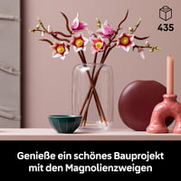 LEGO Botanicals Magnóliové konáre 11510 – Kvetinová dekoratívna stavebnica pre dospelých – 5 umelých kvetov na skrášlenie obývačky alebo spálne – Kreatívne 2