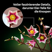 LEGO Botanicals Magnóliové konáre 11510 – Kvetinová dekoratívna stavebnica pre dospelých – 5 umelých kvetov na skrášlenie obývačky alebo spálne – Kreatívne 5