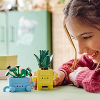 LEGO Botanicals Veselé rastliny 10349 – Dracéna a Pilea, umelé rastliny s farebnými kvetináčmi a vymeniteľnými výrazmi tváre, darček pre dievčatá 8