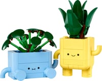 LEGO Botanicals Veselé rastliny 10349 – Dracéna a Pilea, umelé rastliny s farebnými kvetináčmi a vymeniteľnými výrazmi tváre, darček pre dievčatá 9