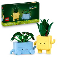 LEGO Botanicals Veselé rastliny 10349 – Dracéna a Pilea, umelé rastliny s farebnými kvetináčmi a vymeniteľnými výrazmi tváre, darček pre dievčatá 1