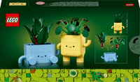 LEGO Botanicals Veselé rastliny 10349 – Dracéna a Pilea, umelé rastliny s farebnými kvetináčmi a vymeniteľnými výrazmi tváre, darček pre dievčatá 10
