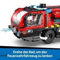 LEGO City 60499 Letiskové hasičské auto – stavebnica so 4 hasičskými minifigúrkami, pre chlapcov a dievčatá od 7 rokov 4
