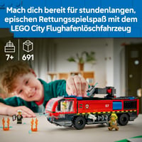 LEGO City 60499 Letiskové hasičské auto – stavebnica so 4 hasičskými minifigúrkami, pre chlapcov a dievčatá od 7 rokov 2