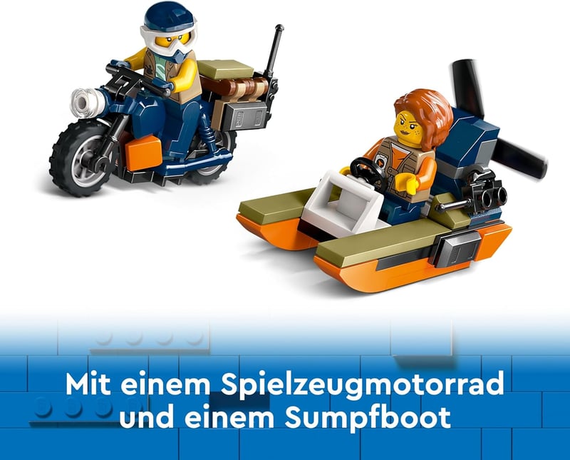 LEGO City Dzsungel Felfedező Helikopter - 881 Elemes Építőjáték 8+ Gyerekeknek, 5 Minifigurával és 3 Gorillával, 60437