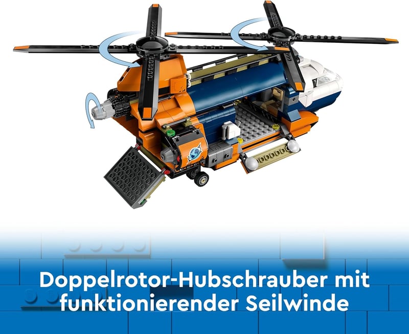 LEGO City Dzsungel Felfedező Helikopter - 881 Elemes Építőjáték 8+ Gyerekeknek, 5 Minifigurával és 3 Gorillával, 60437