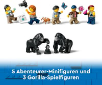 LEGO City Dzsungel Felfedező Helikopter - 881 Elemes Építőjáték 8+ Gyerekeknek, 5 Minifigurával és 3 Gorillával, 60437 7
