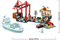 LEGO City Kikötő Teherhajóval - Építőjáték 8+ Gyerekeknek, 1226 Elemmel, Konténerdaruval, Hajóval és 8 Minifigurával, 60422 8