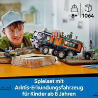 LEGO City Camion de Laborator Arctic 60471 - Vehicul de Explorare cu Direcție și Suspensie, Snowmobil, 5 Minifigurine și 3 Lupi 2