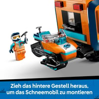 LEGO City Camion de Laborator Arctic 60471 - Vehicul de Explorare cu Direcție și Suspensie, Snowmobil, 5 Minifigurine și 3 Lupi 5
